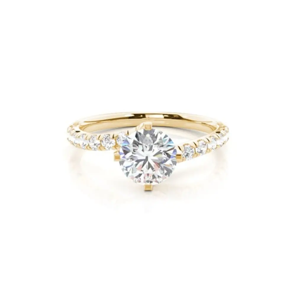 A round brilliant-cut polished diamond from Dritika Diamond