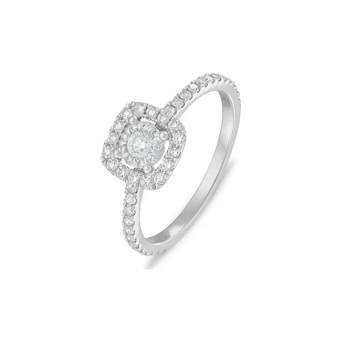 Diamond halo ring
