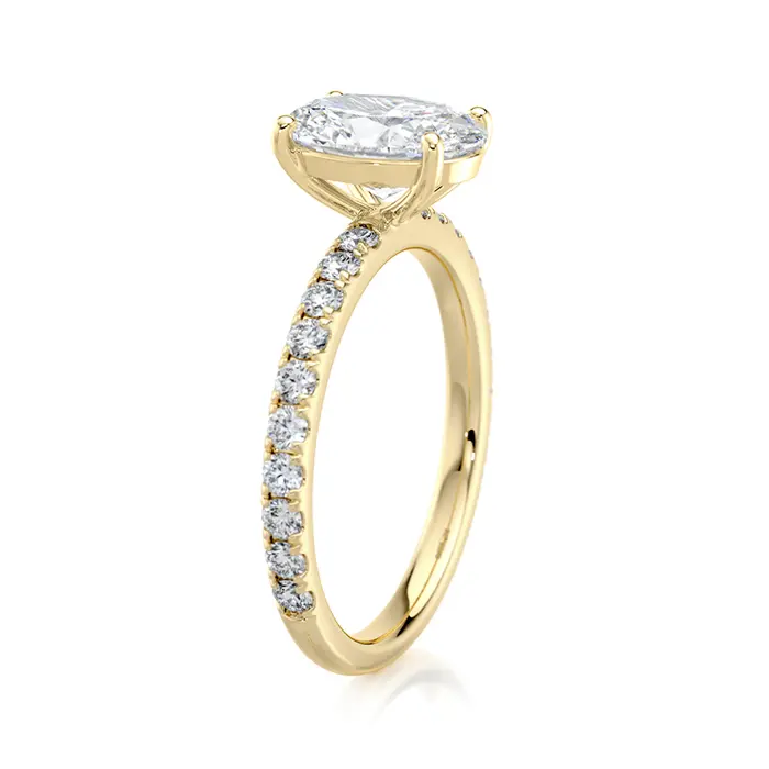 Signature polished diamond ring